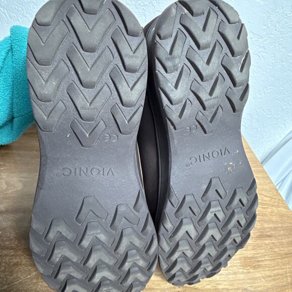 Vionic Evergreen Pull On Boots Sz 8.5 Brown Leather Water Resistant Lightweight - Picture 3 of 11